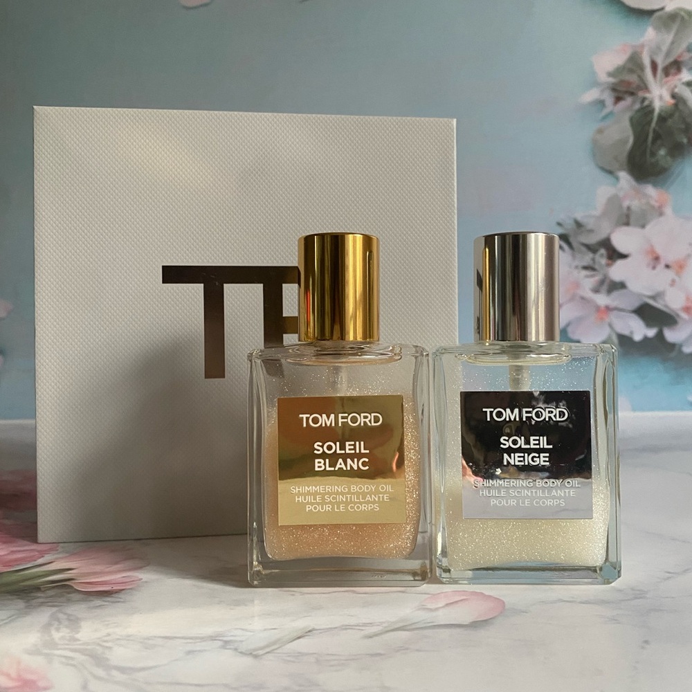 Tom Ford Soleil Blanc Shimmering Body OiL Duo, BLANC & NEIGE 1.5oz/45mL Each NIB